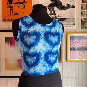Y2K Hearts Tank Top Sleeveless Crop Top Festival Spring Summer 90s